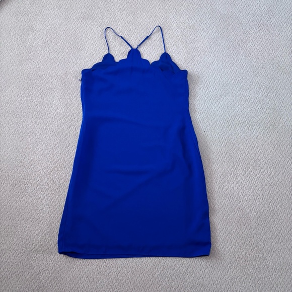 JCrew Factory Blue Scalloped Tank Dress - Picture 4 of 5